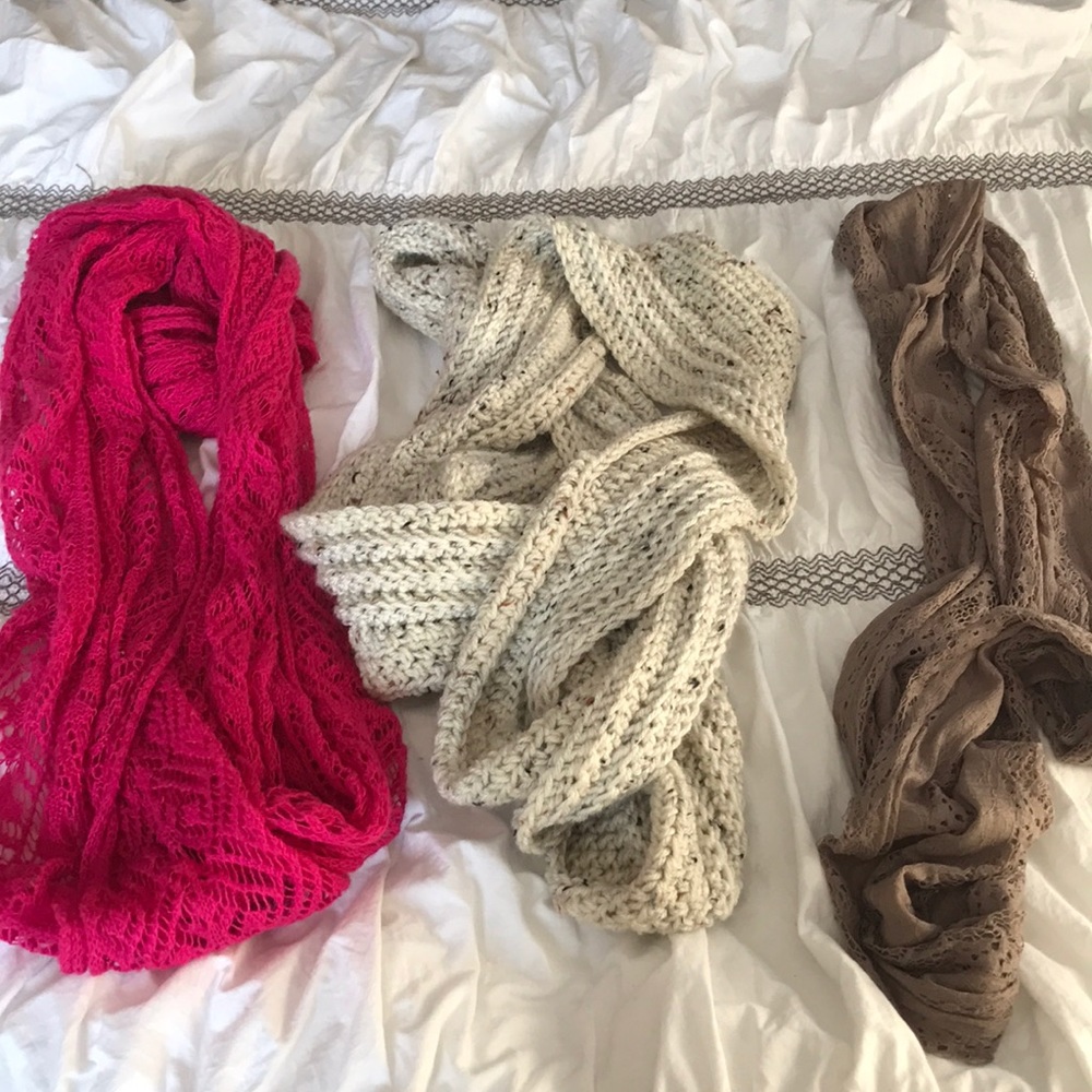 All 3 scarves together